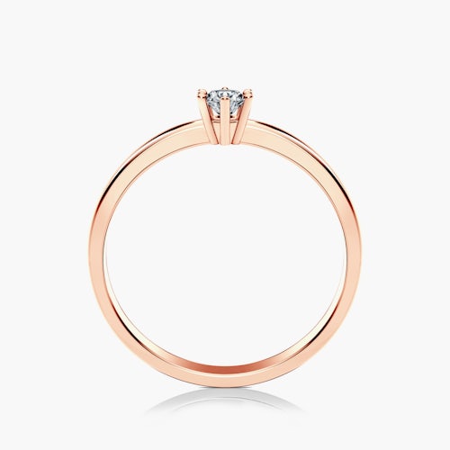 Pierścionek zaręczynowy SAVICKI: różowe złoto, diament